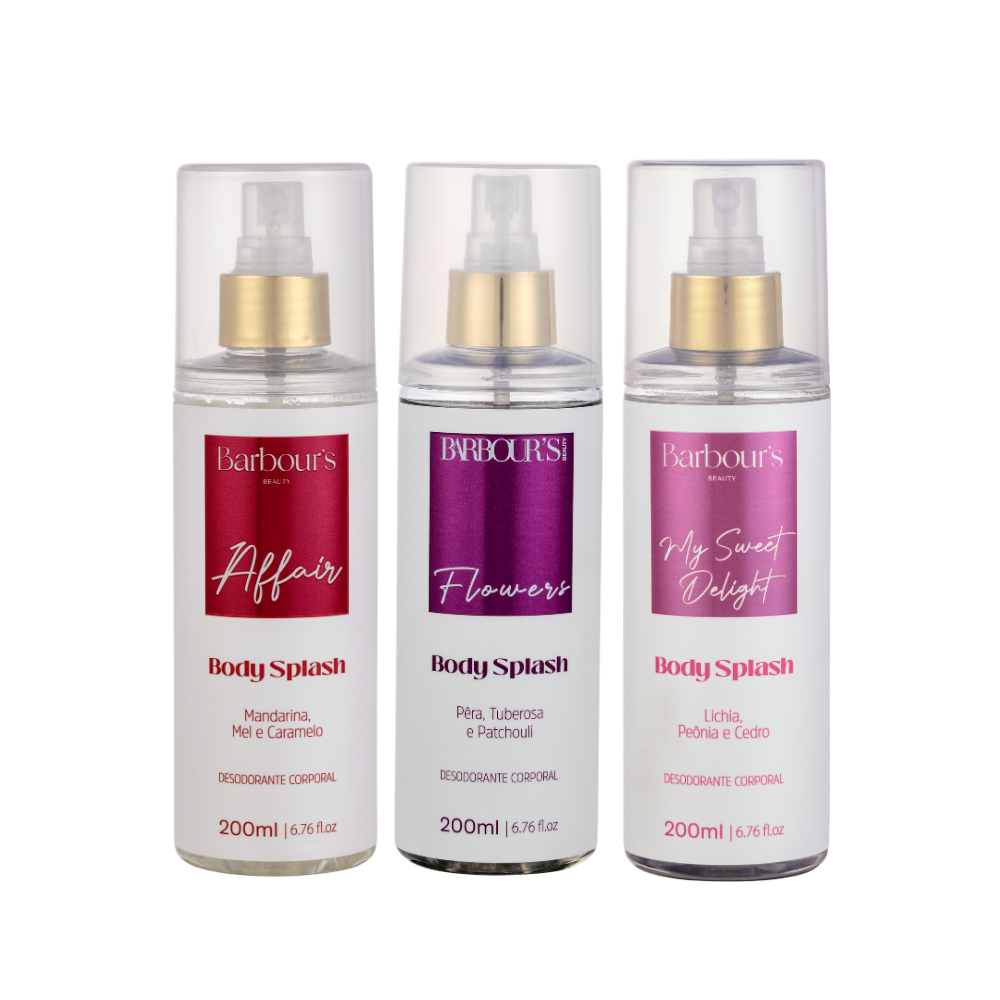 Kit 3 Body Splash - Flowers, Affair, My Sweet Delight