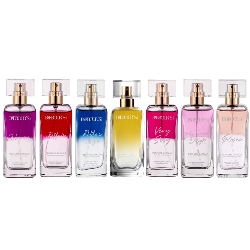 Kit 7 Perfumes para Cabelo