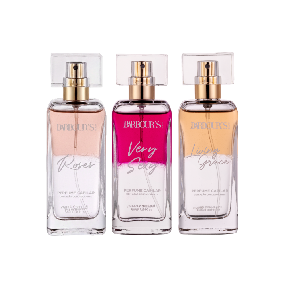 Kit Cabelo Brilhante (3 Perfumes Capilares)