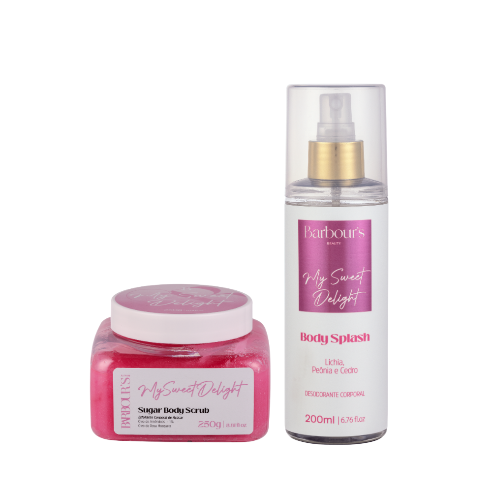 Kit Esfoliante Corporal e Body Splash - My Sweet Delight