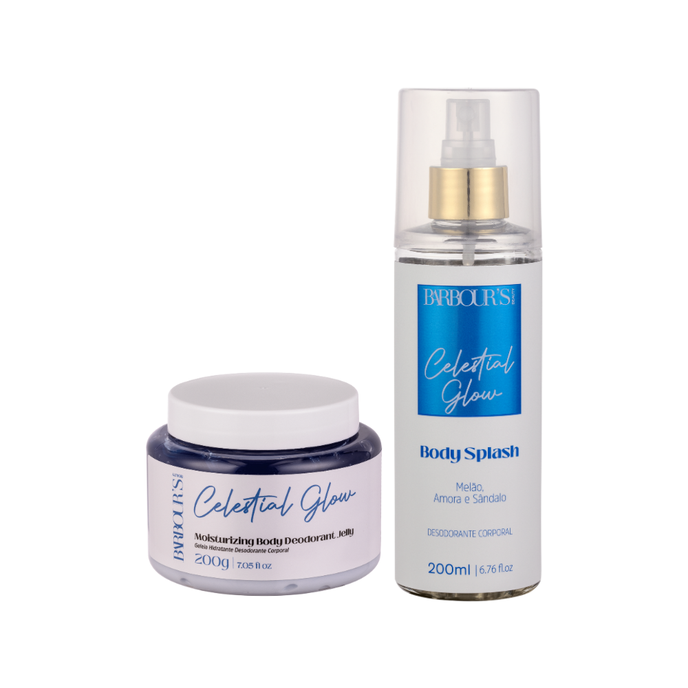 Kit Geleia Hidratante Desodorante + Body Splash Corporal Celestial Glow