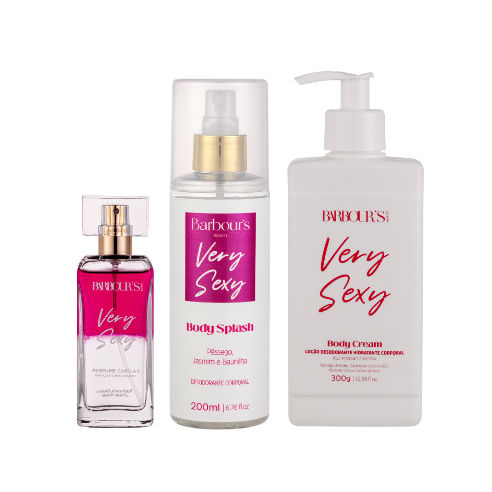 Kit Very Sexy - Perfume de Cabelo, Body Splash e Body Cream