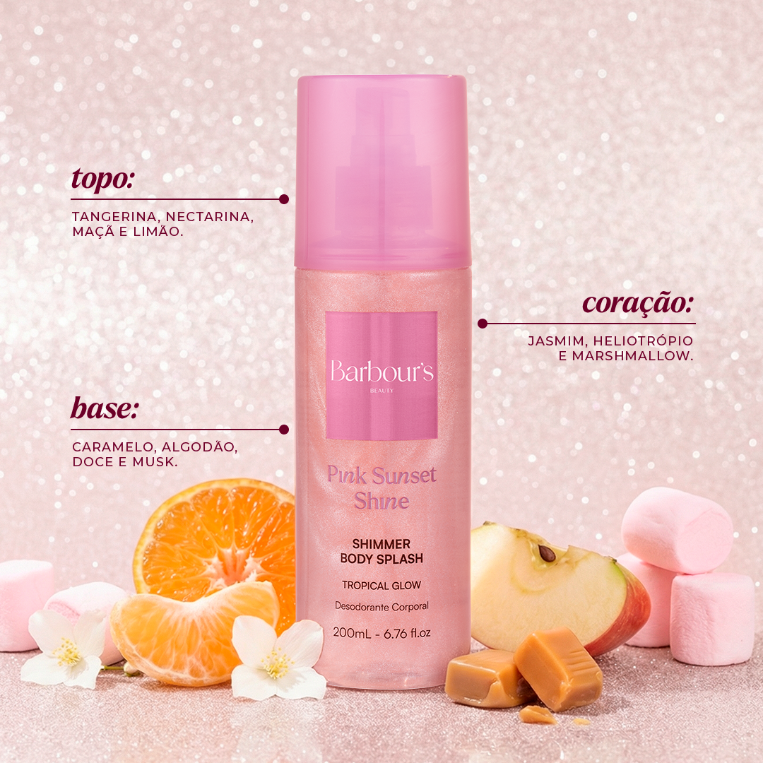 Shimmer Body Splash Pink Sunset Shine Desodorante Colônia 200ml