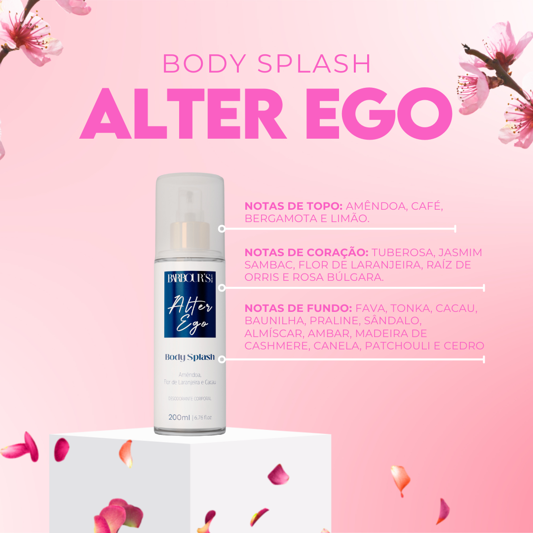 Kit 4 Body Splash Desodorante Colônia 200ml - Alter Ego, Living Grace, Very Sexy, My Sweet Delight