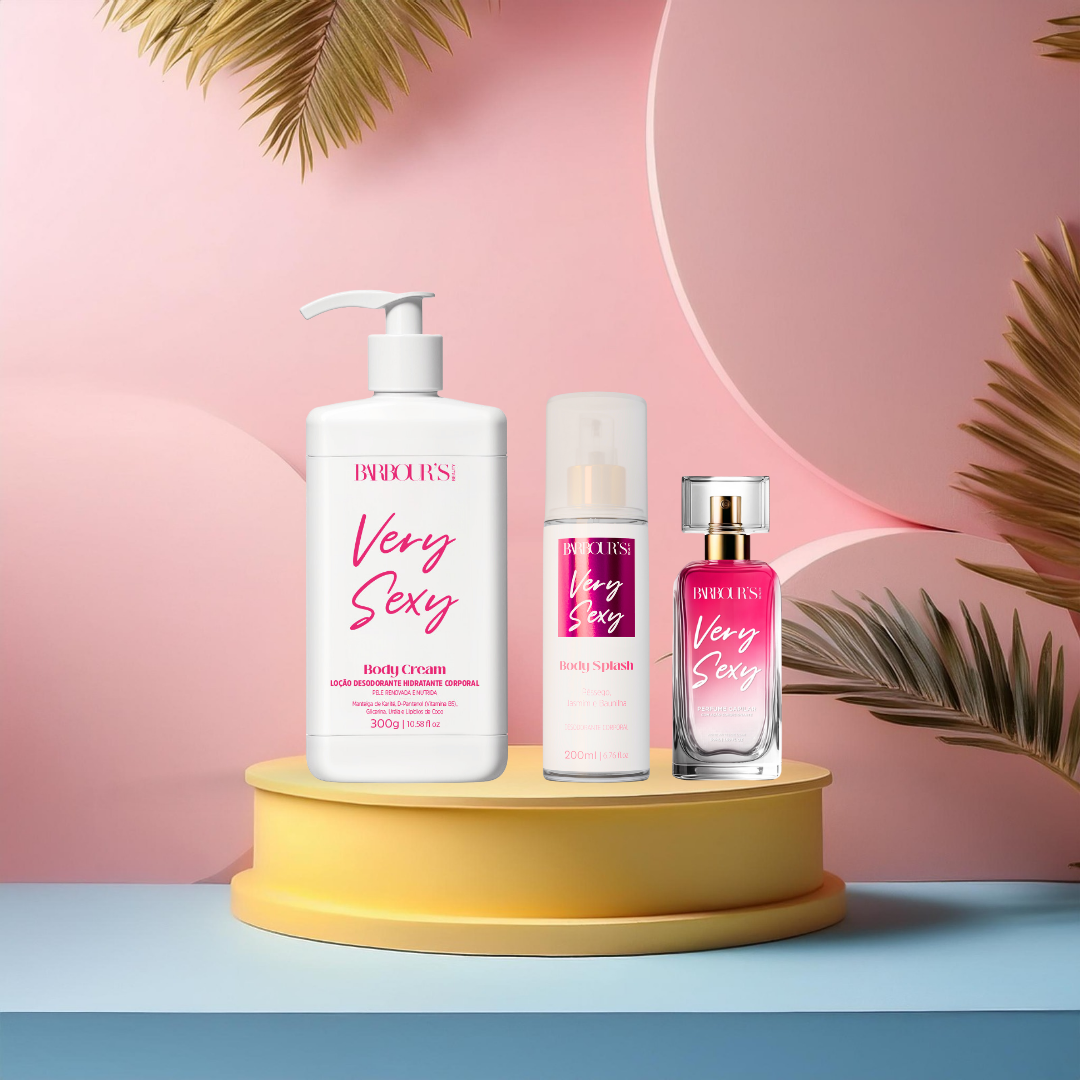 Kit Very Sexy - Perfume de Cabelo, Body Splash e Body Cream